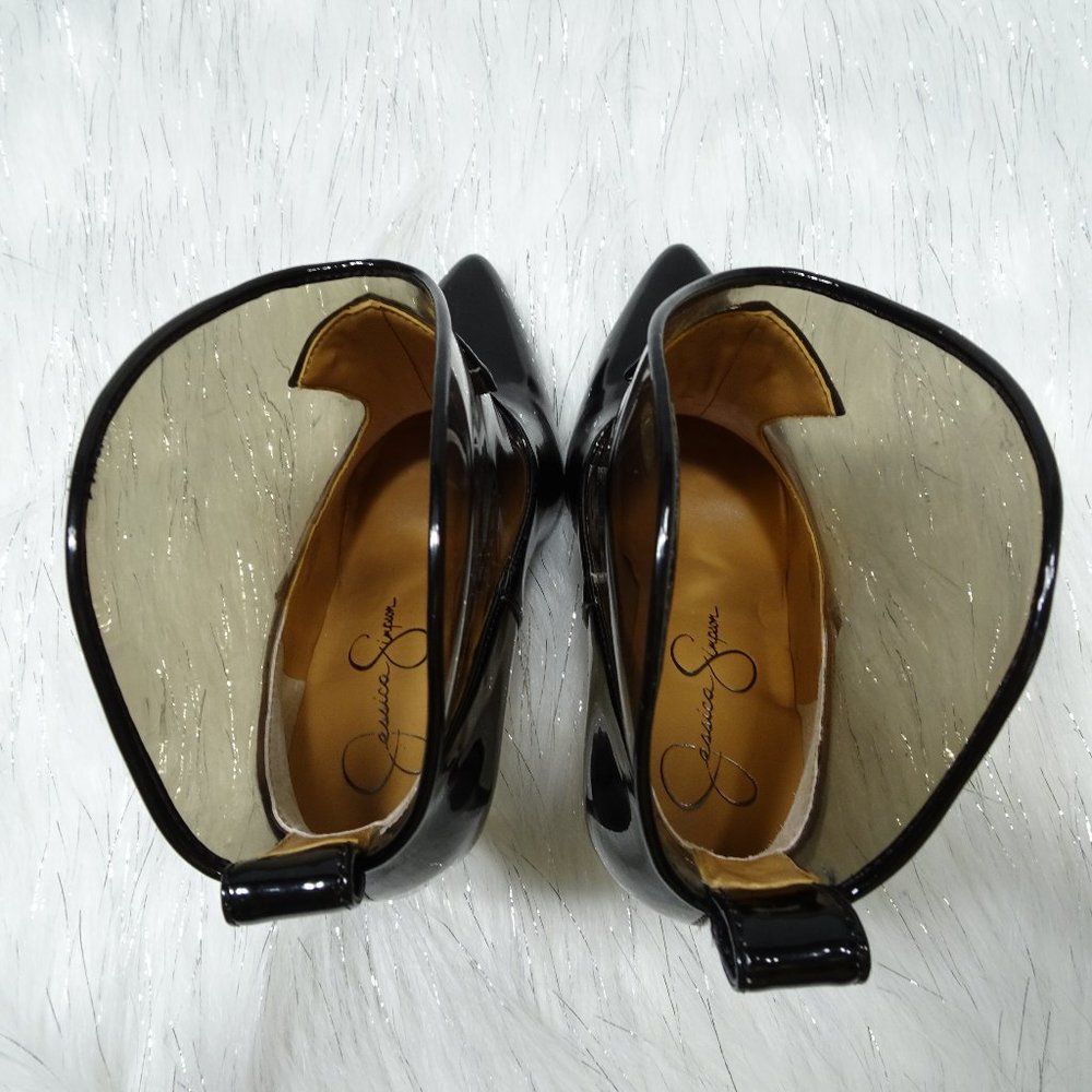 Jessica Simpson Black Periya Faux Leather Pointed Toe Booties 7M - Picture 7 of 14